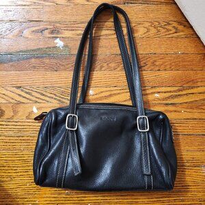 Cute little vintage roots purse shoulder bag 90s vibes black leather